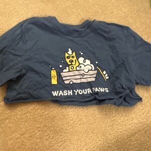 Life Is Good Blue Crusher Tee Cropped